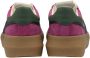Gola Athena suède sneakers fuchsia blauw - Thumbnail 3