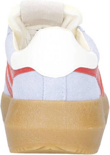 Gola Athena suède sneakers lichtblauw rood