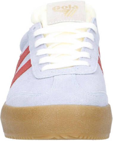 Gola Athena suède sneakers lichtblauw rood