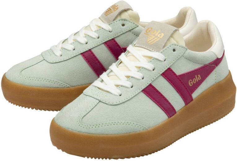 Gola Athena suède sneakers mintgroen fuchsia