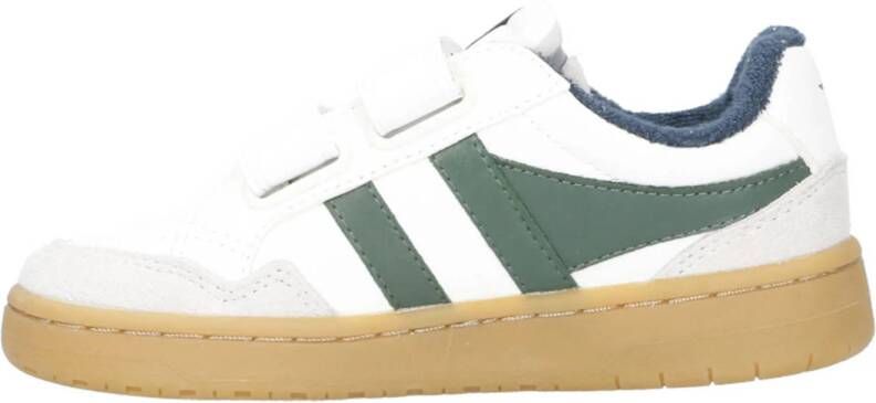 Gola Eagle strap leren sneakers wit groen