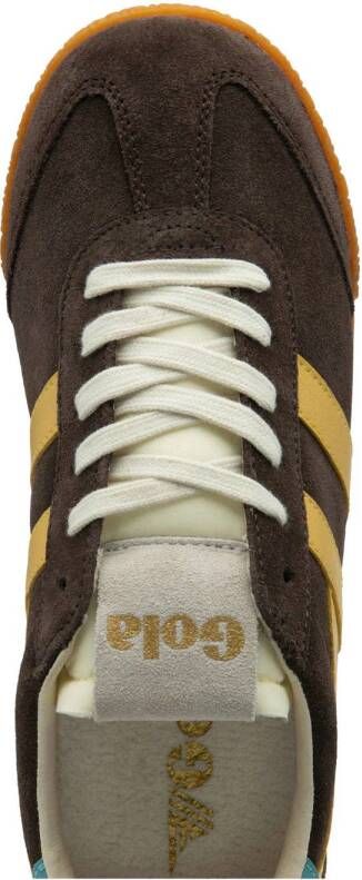 Gola Elan suède sneakers bruin geel
