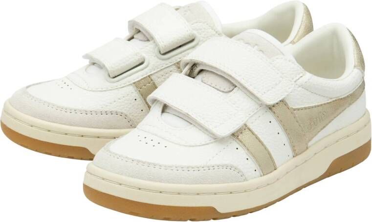 Gola Falcon Mirror leren sneakers wit goud