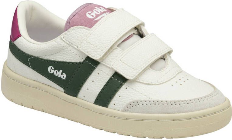 Gola Falcon Strap leren sneakers wit blauw