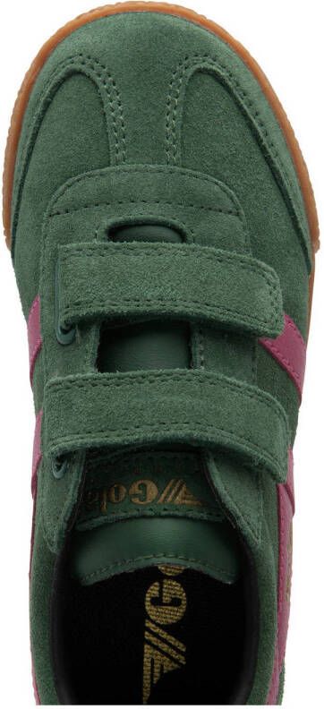 Gola Harrier Strap suède sneakers groen roze