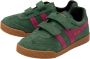 Gola Harrier Strap suède sneakers groen roze - Thumbnail 2