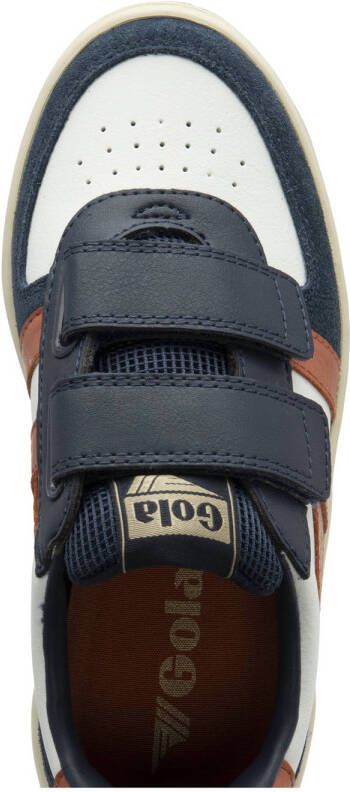 Gola Hawk strap leren sneakers donkerblauw rood