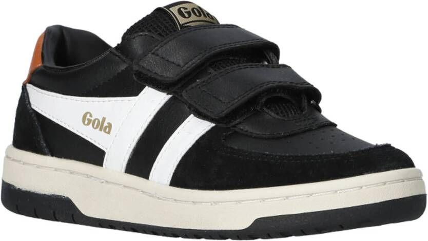 Gola Hawk Strap leren sneakers zwart wit oranje