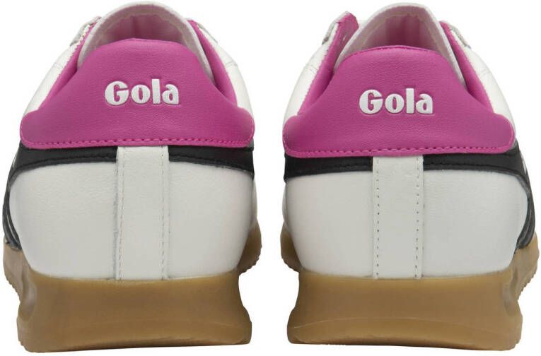 Gola Stadium leren sneakers wit blauw roze