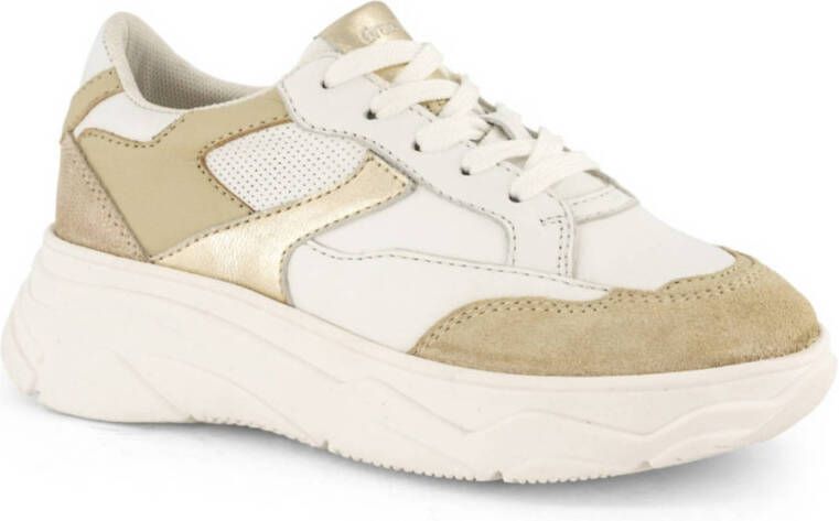 Graceland chunky leren sneakers beige wit