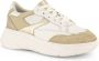 Graceland chunky leren sneakers beige wit - Thumbnail 2