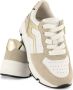 Graceland chunky leren sneakers wit beige goud - Thumbnail 3