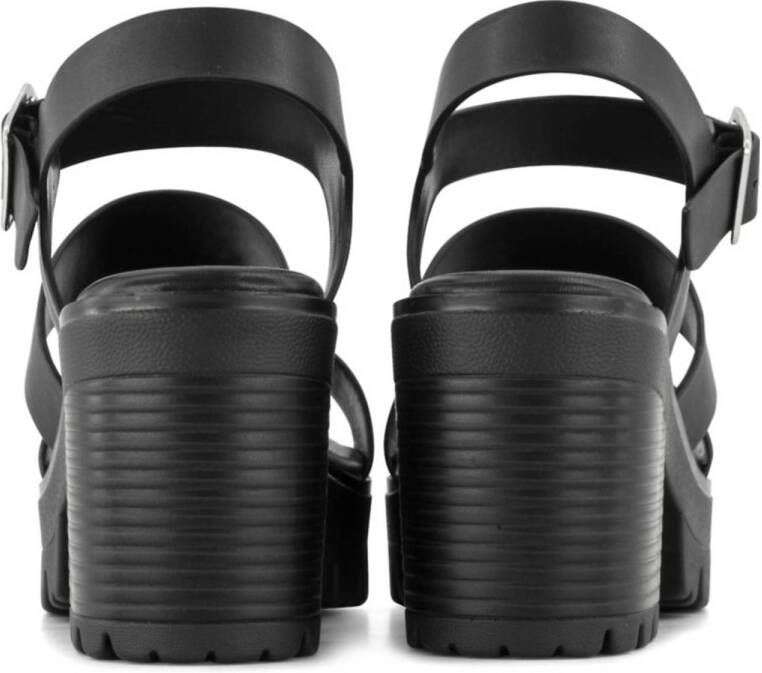 Graceland chunky sandalettes zwart