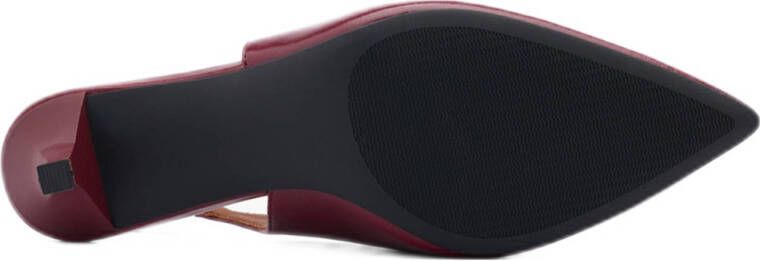 Graceland lak slingback pumps donkerrood