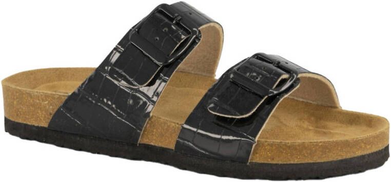 Graceland lak slippers zwart
