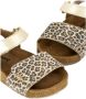 Graceland leren sandalen goud panter - Thumbnail 3