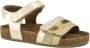 Graceland leren sandalen met glitters en pailletten goud - Thumbnail 2