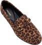 Graceland loafers met panterprint cognac zwart - Thumbnail 2