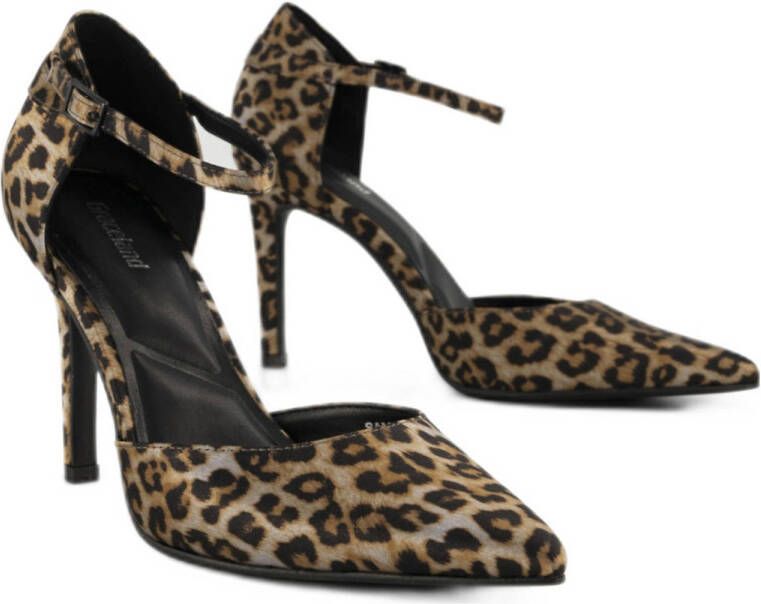 Graceland pumps met panterprint beige zwart
