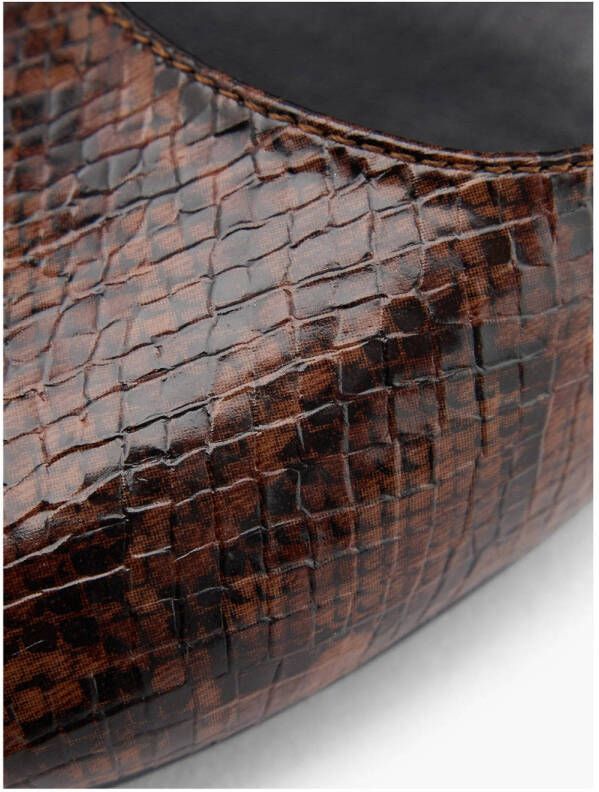 Graceland pumps met slangenprint bruin