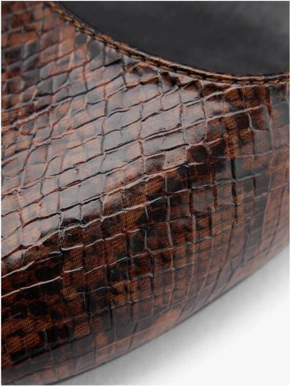 Graceland pumps met slangenprint bruin