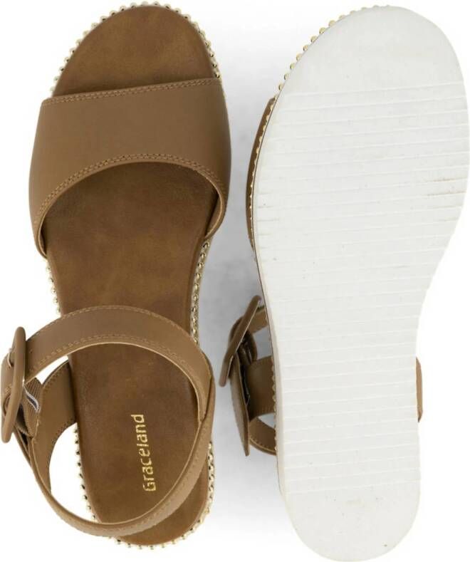Graceland sandalen bruin
