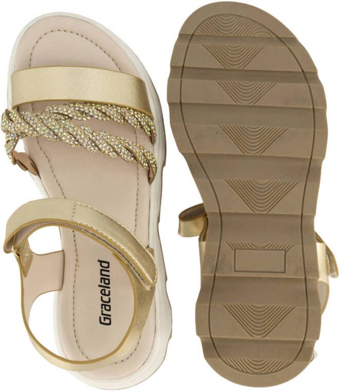Graceland sandalen goud