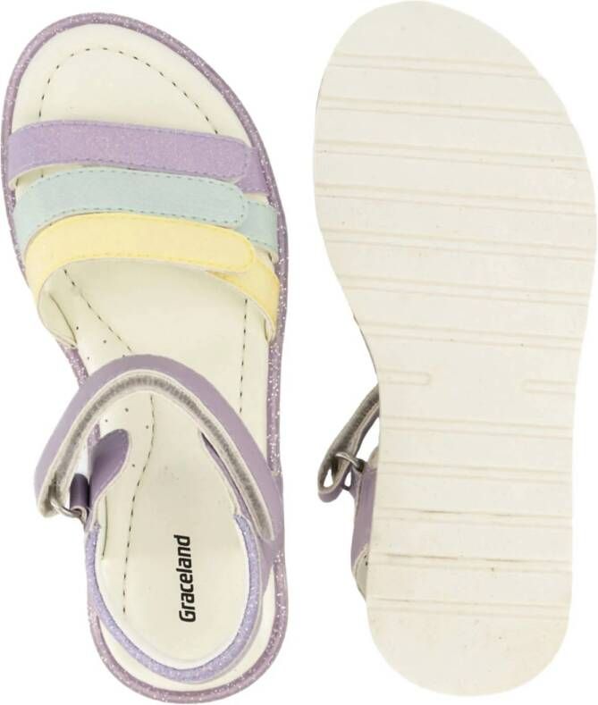 Graceland sandalen lila mint geel