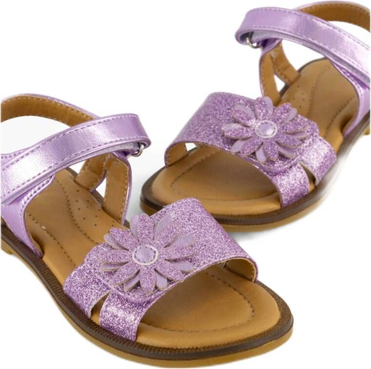 Graceland sandalen met glitters en bloem lila