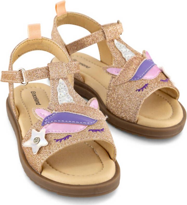 Graceland sandalen met glitters rosé