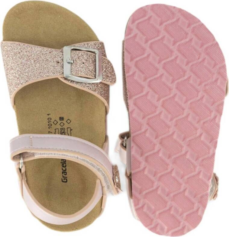 Graceland sandalen met glitters roze