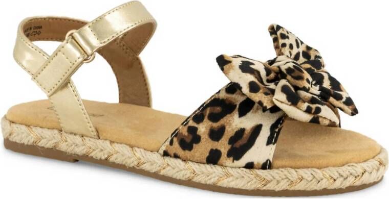 Graceland sandalen met panterprint goud beige zwart