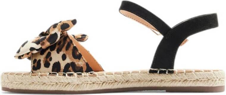 Graceland sandalen met panterprint zwart
