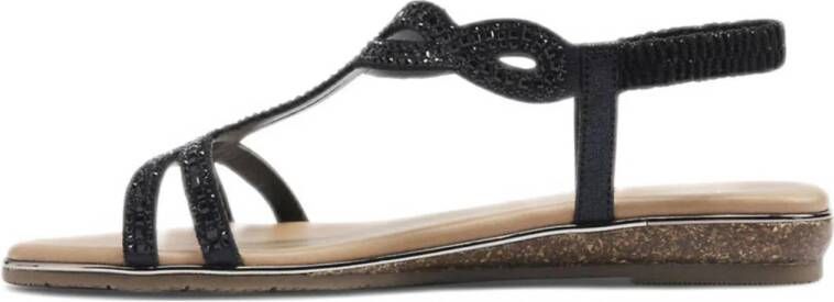 Graceland sandalen met steentjes zwart