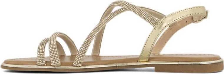 Graceland sandalen met strass goud