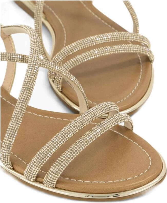 Graceland sandalen met strass goud
