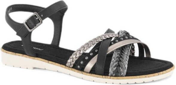 Graceland sandalen met studs zwart