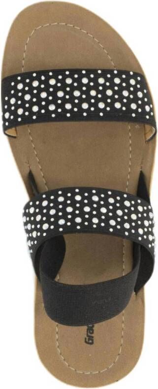 Graceland sandalen met studs zwart