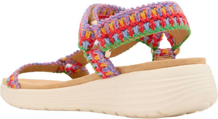 Graceland sandalen rood paars groen