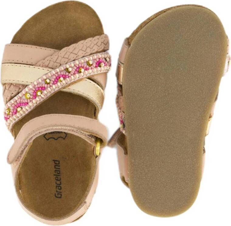 Graceland sandalen roze goud