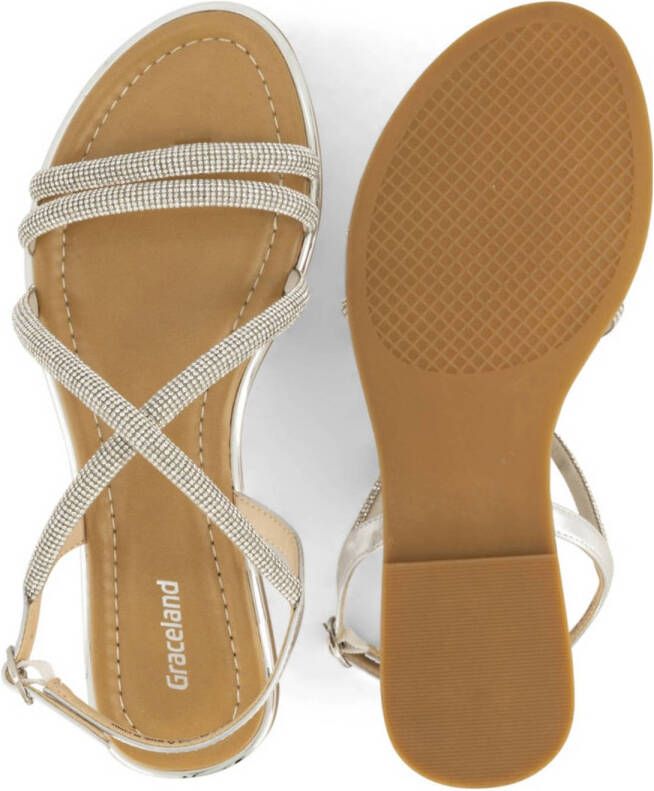 Graceland sandalen zilver