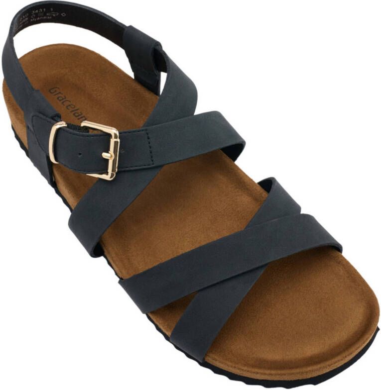 Graceland sandalen zwart