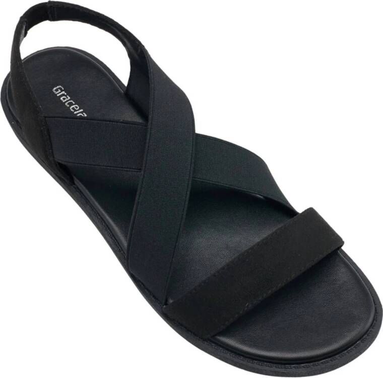 Graceland sandalen zwart