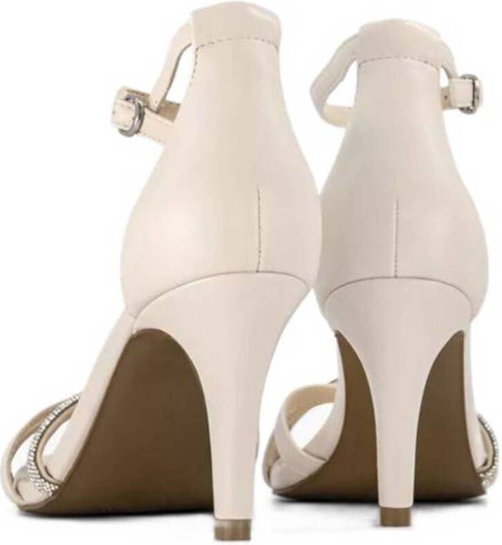 Graceland sandalettes met strass beige