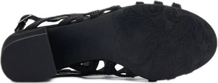 Graceland sandalettes met strass zwart