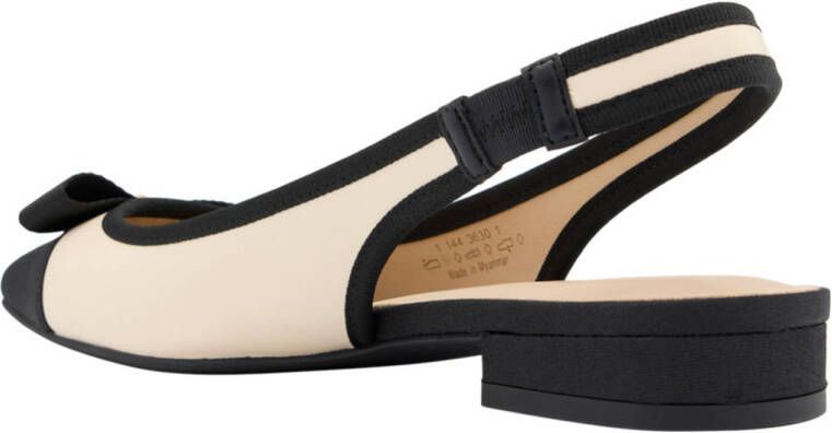 Graceland slingback loafers ecru zwart