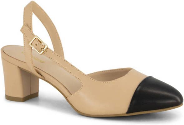Graceland slingback pumps beige zwart