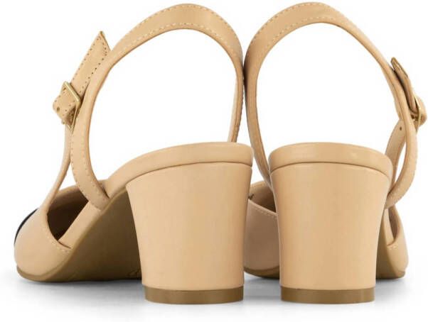 Graceland slingback pumps beige zwart