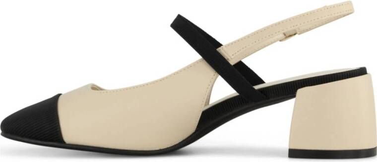 Graceland slingback pumps ecru zwart