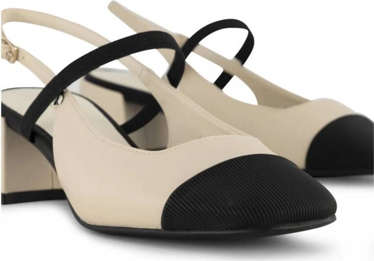 Graceland slingback pumps ecru zwart